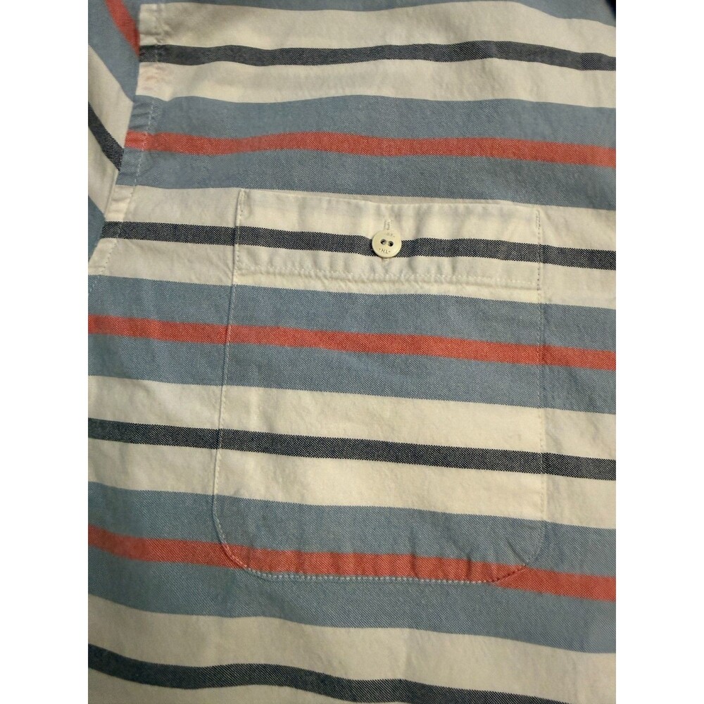 Tommy Hilfiger Mens XL Custom Fit Striped Button Down Short Sleeve Shirt - Picture 6 of 12